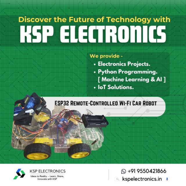 Control the Future: Wi-Fi Car Robot 🤖

🚙 Build your own Wi-Fi-controlled robot car with ESP32!
Here’s what you’ll learn:
1️⃣ Wireless control over Wi-Fi.
2️⃣ Motor driving and steering.
3️⃣ IoT integration for real-time data sharing.
💡 Ideal for robotics enthusiasts and IoT beginners.
🎓 DM us to grab a step-by-step guide and project kit!

#WiFiRobot #IoTInRobotics #ESP32Tech #BTechInnovators #SmartRobots