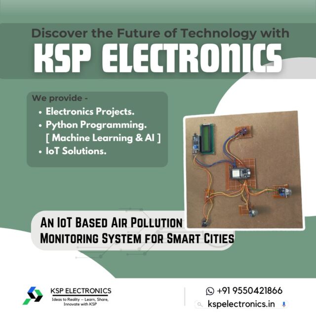 Monitor Air Quality with IoT 🌬️
🌆 Breathe easy with an IoT-Based Air Pollution Monitoring System!
Key features:
1️⃣ Tracks air quality in real-time.
2️⃣ Detects harmful pollutants like CO2 and PM2.5.
3️⃣ Ideal for smart cities and environmental research.
💡 A perfect project for students passionate about tech and sustainability.
DM us for detailed documentation and mentorship!

#AirPollutionMonitoring #IoTForEnvironment #SmartCitiesTech #BTechProjects #SustainableInnovation